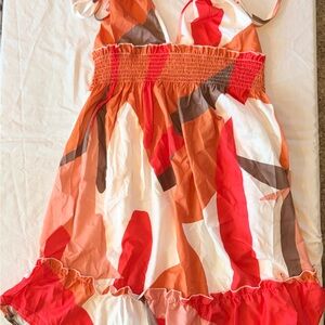 Colorful Abstract Print Dress